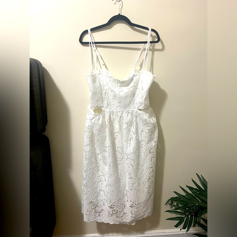 White lace style summer dress